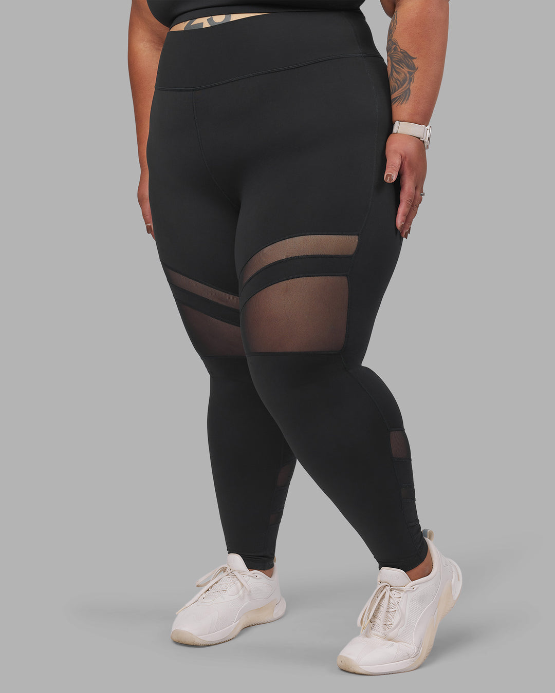 Woman wearing Be Bold Ultra High-Rise Full Length Legging - Black | Model:Lilz | Size:3XL