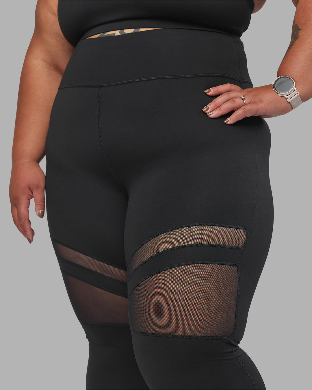 Woman wearing Be Bold Ultra High-Rise Full Length Legging - Black | Model:Lilz | Size:3XL