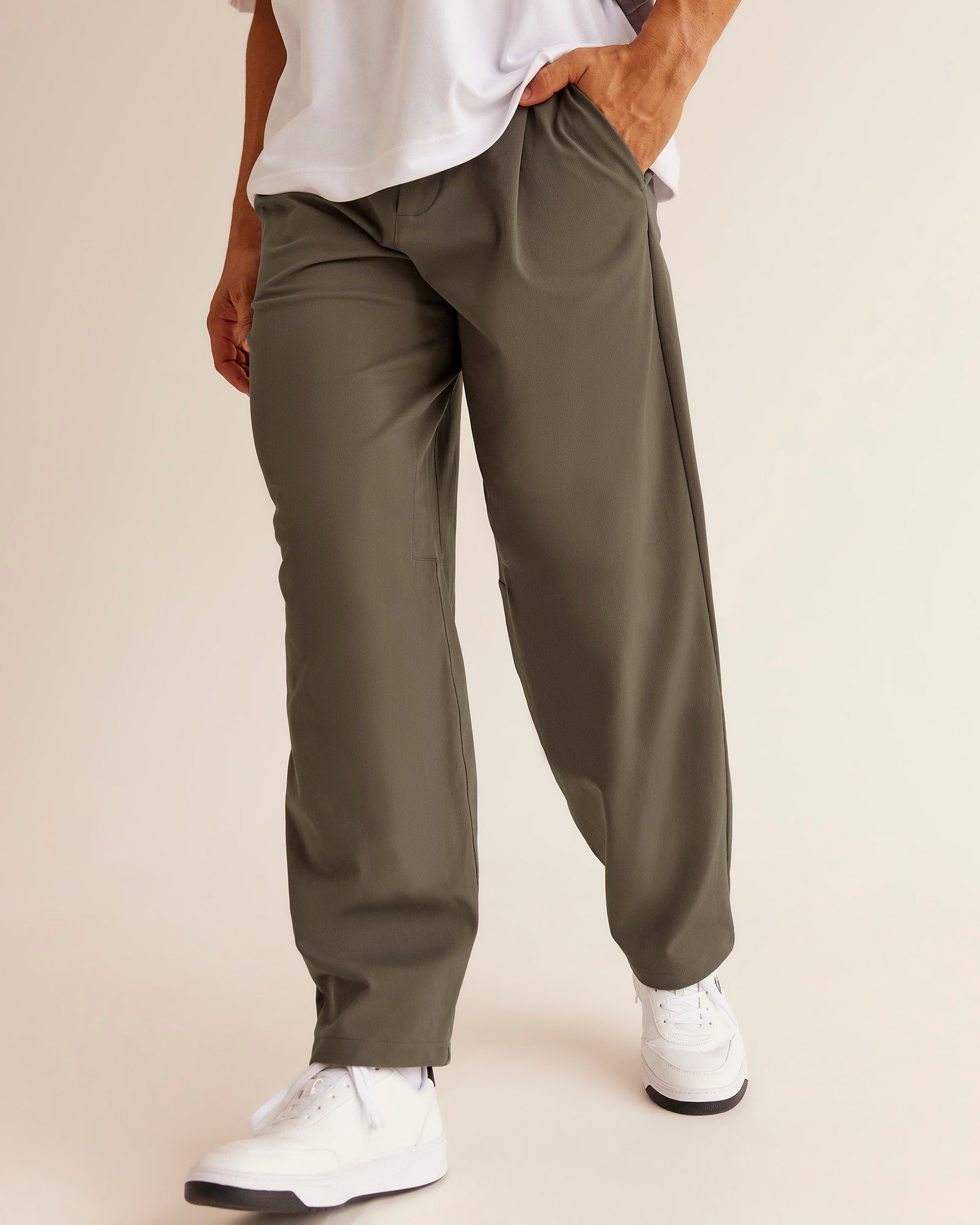 All Day ZeroCrease™ Wide Leg Pant - Walnut Grey | LSKD
