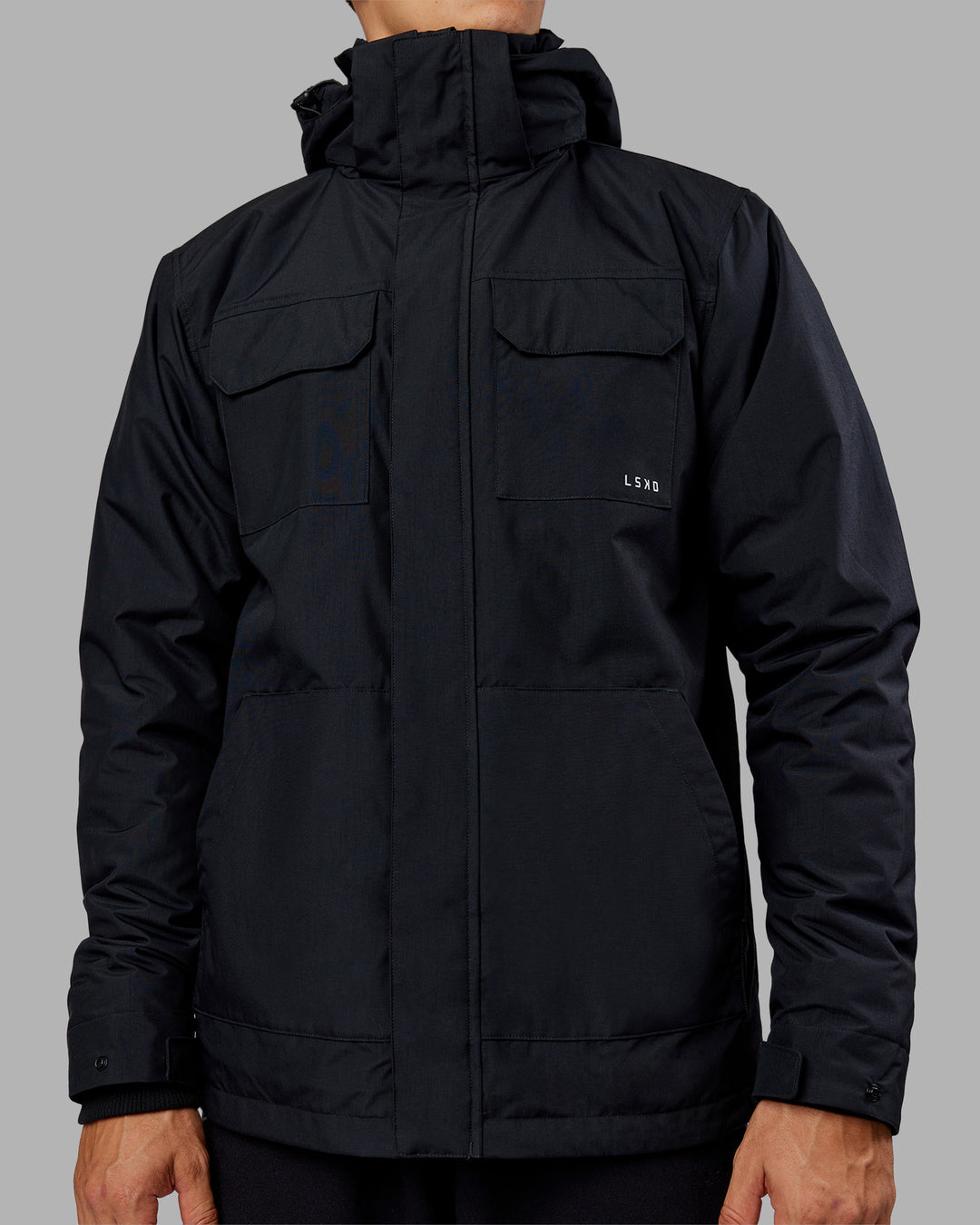 Man wearing Marshall 2.0 Jacket - Black | Model:Jackson | Size:L