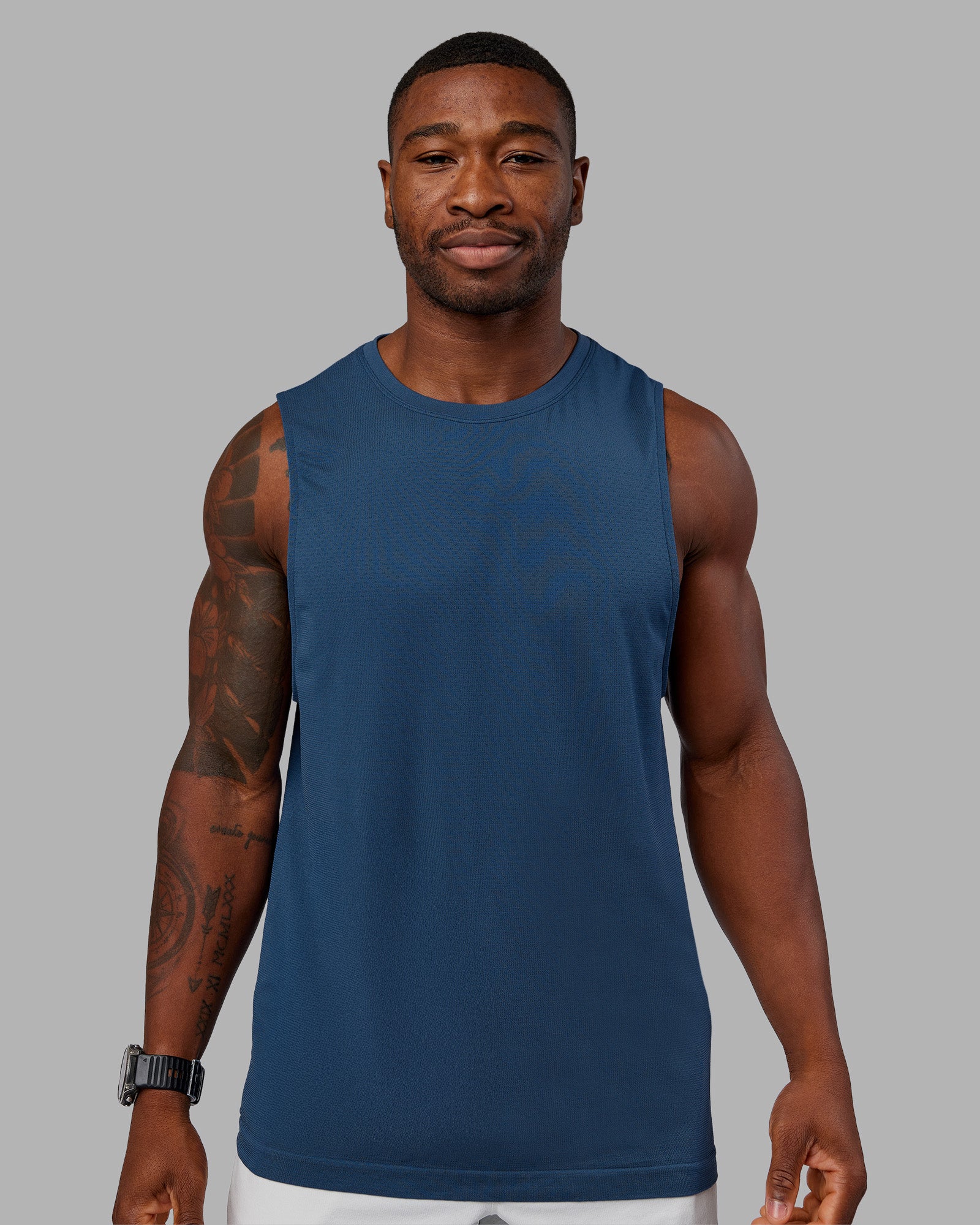 Mens AeroFLX+ Seamless Muscle Tank - Indigo | LSKD