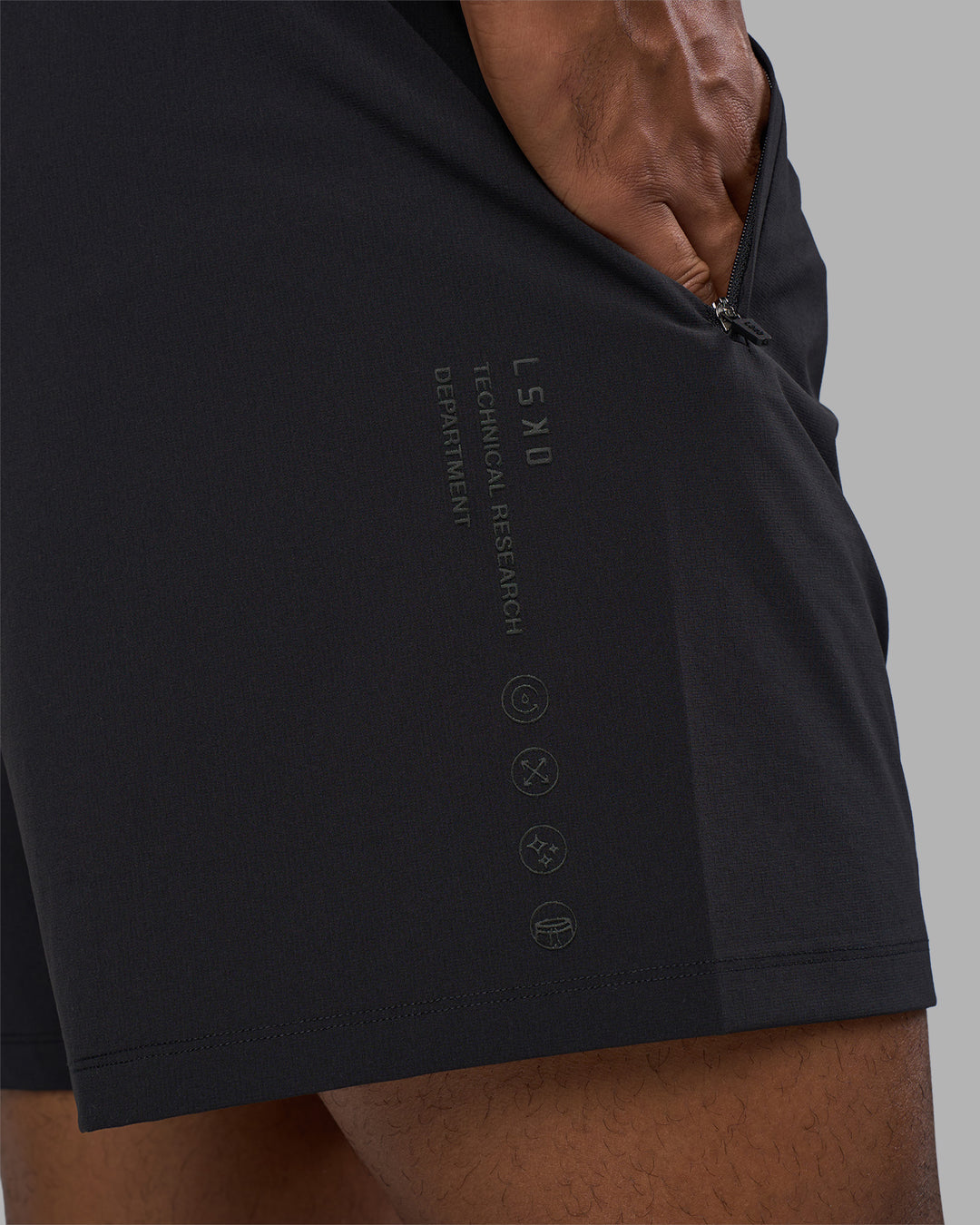 Man wearing Rep TRD Ripstop 7" Training Short - Black | Model:Xav | Size:L