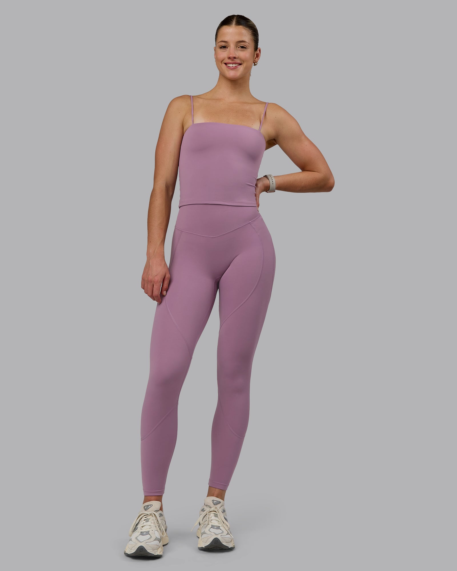 Woman wearing Blaze Ultra High-Rise Full Length Legging - Grape
