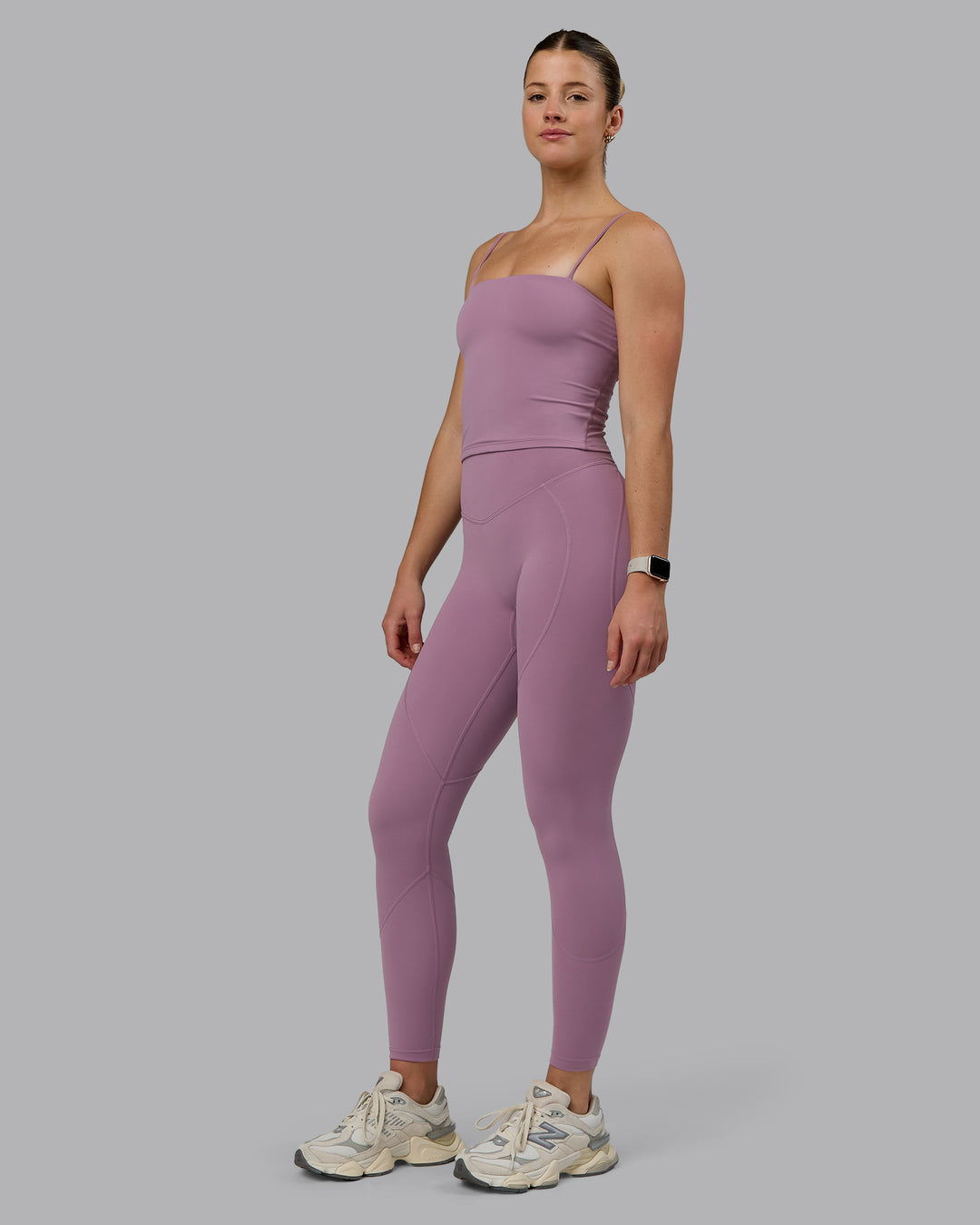 Woman wearing Blaze Ultra High-Rise Full Length Legging - Grape