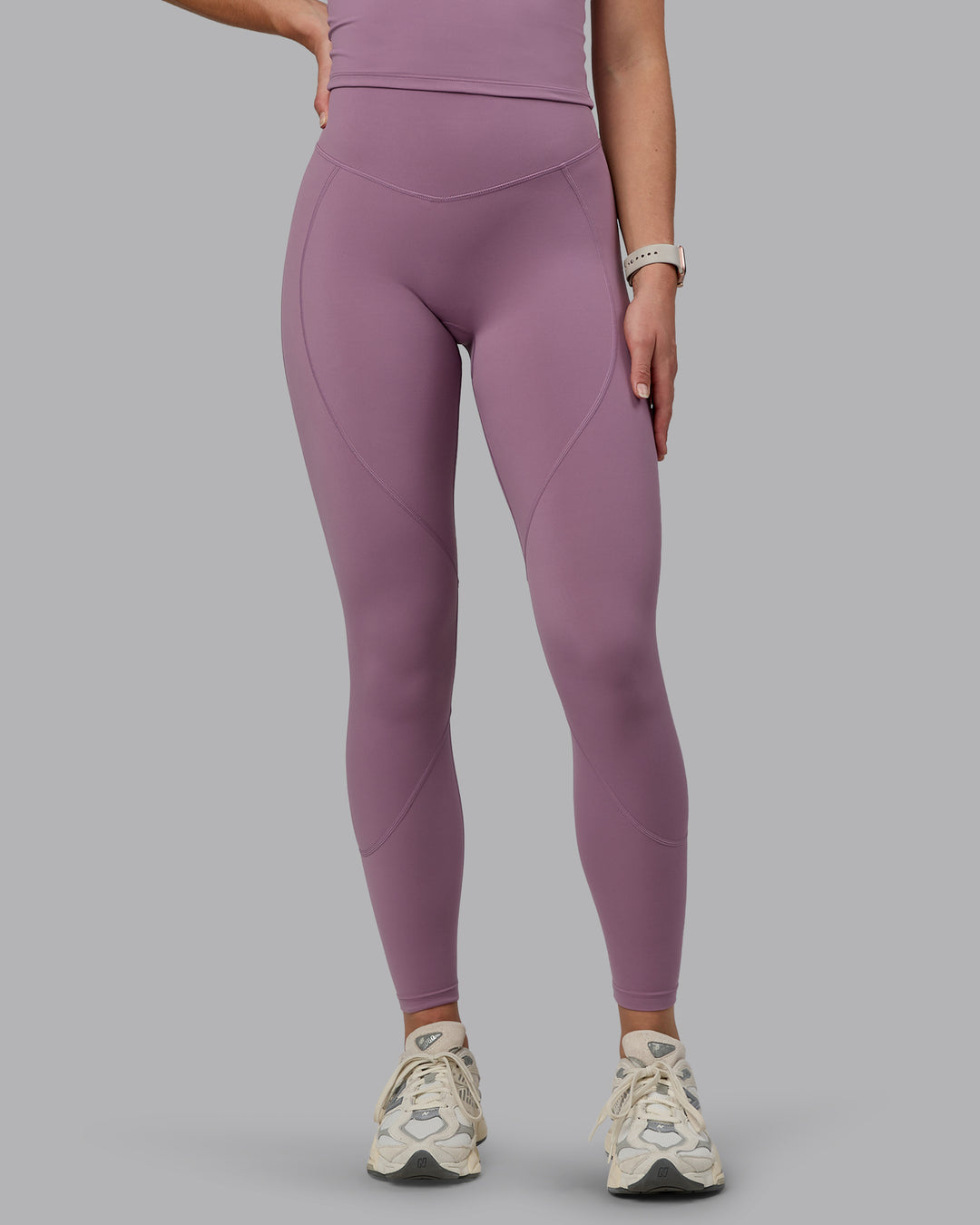 Woman wearing Blaze Ultra High-Rise Full Length Legging - Grape
