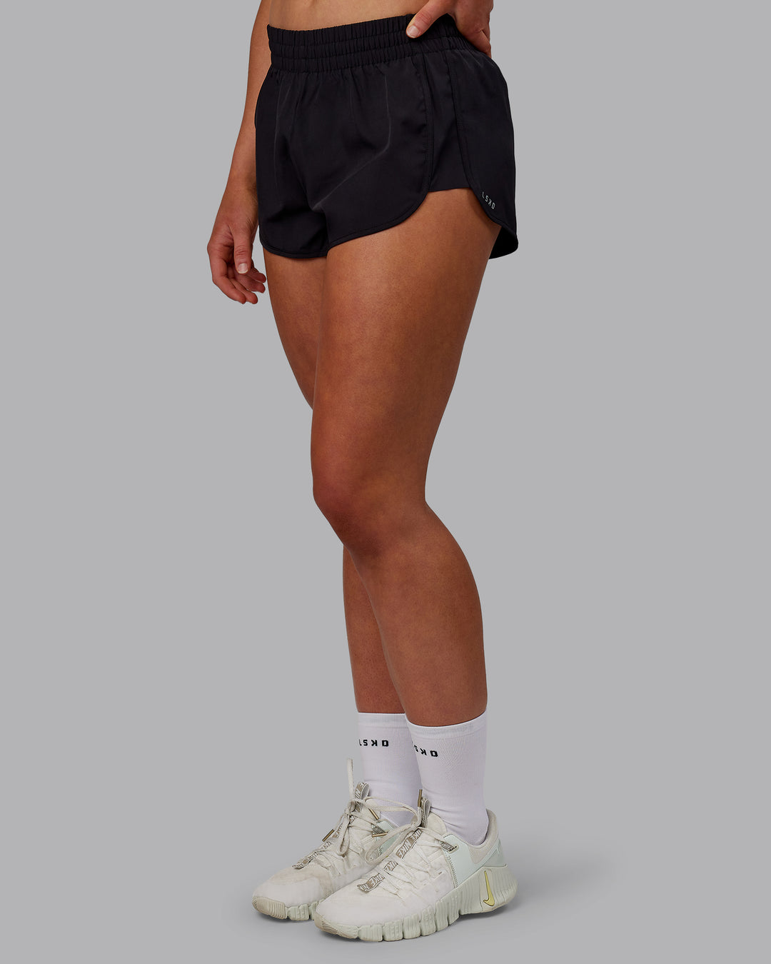 Woman wearing Energy 1.8" Training Shorts - Black