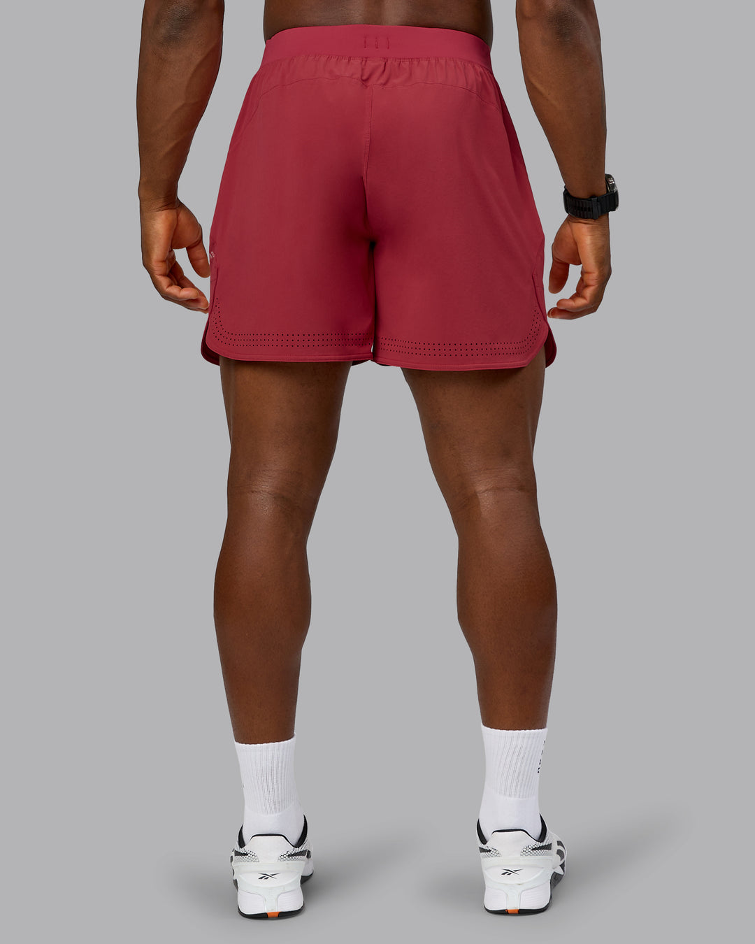Man wearing Lift 6" Performance Short - Claret | Model:Sam | Size:L
