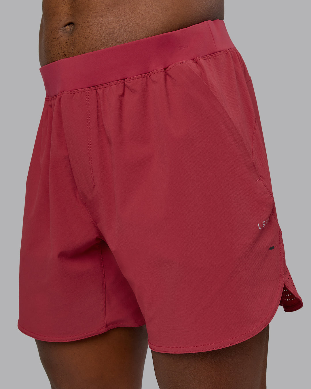 Man wearing Lift 6" Performance Short - Claret | Model:Sam | Size:L