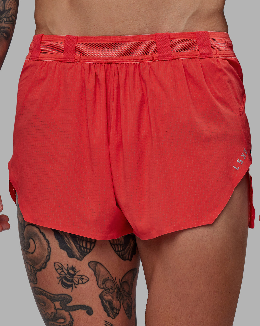 Man wearing Race Day 3" Lined Running Shorts - Cayenne
