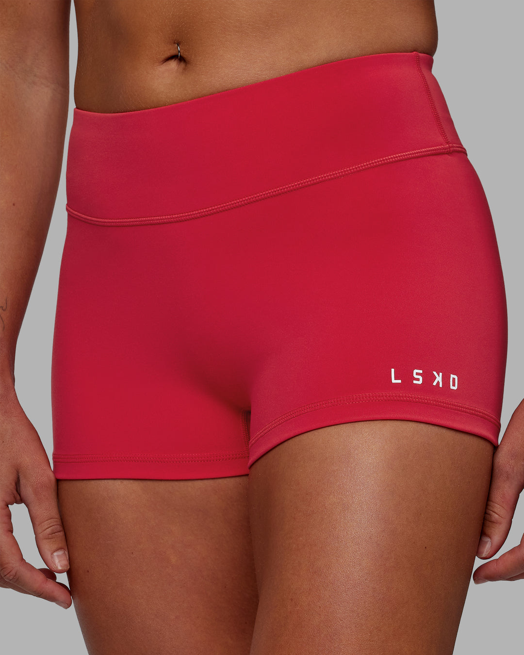 Woman wearing RXD Low-Rise 2" Short - Scarlet