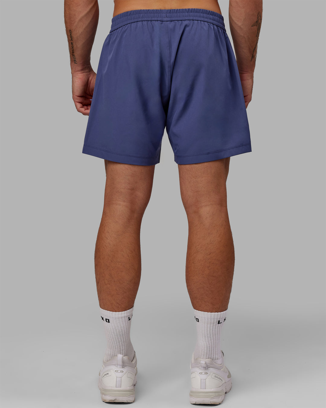 Man wearing Rep 5" Lined Performance Shorts - Future Dusk