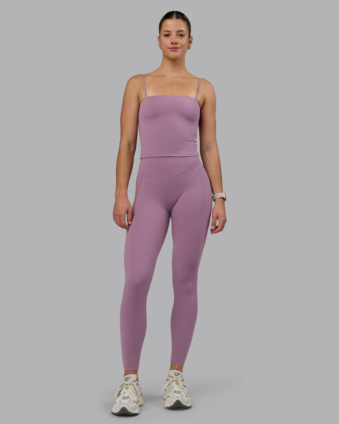 Woman wearing Blaze Ultra High-Rise Full Length Legging - Grape