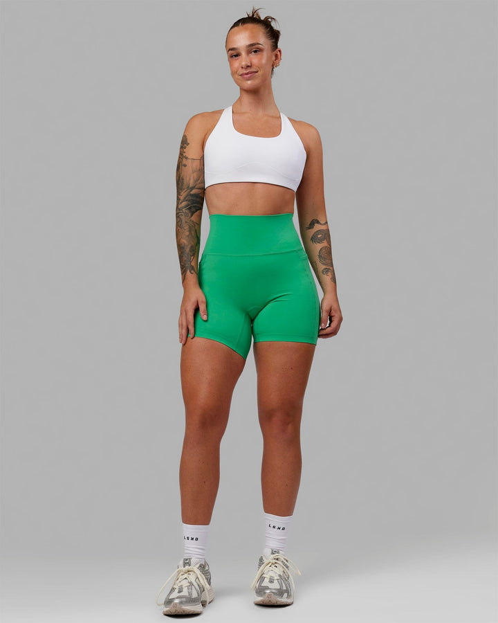Elixir Mid Short Tights with Pockets - Holly Green