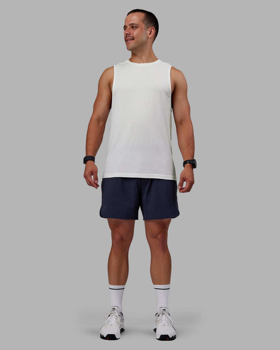Man wearing Lift 6" Performance Shorts - Future Navy