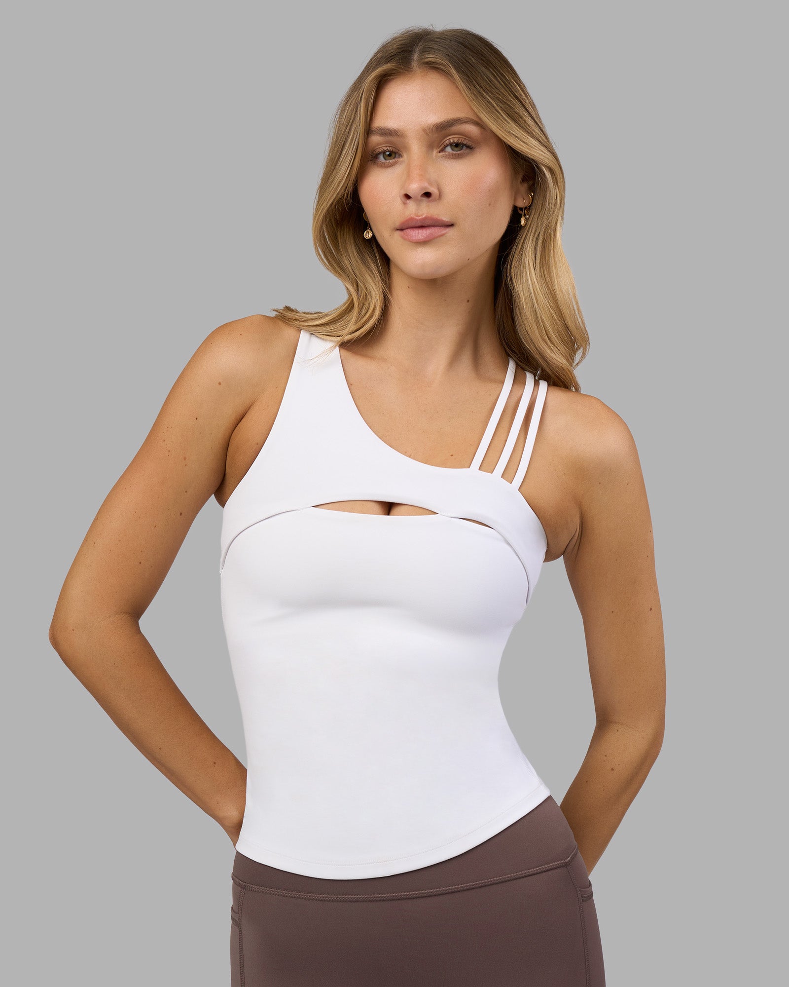 【ホワイト（10）】Lara Double Tank Top Basic Tank Top Noa | Off-white | Tall | Double lined | Non