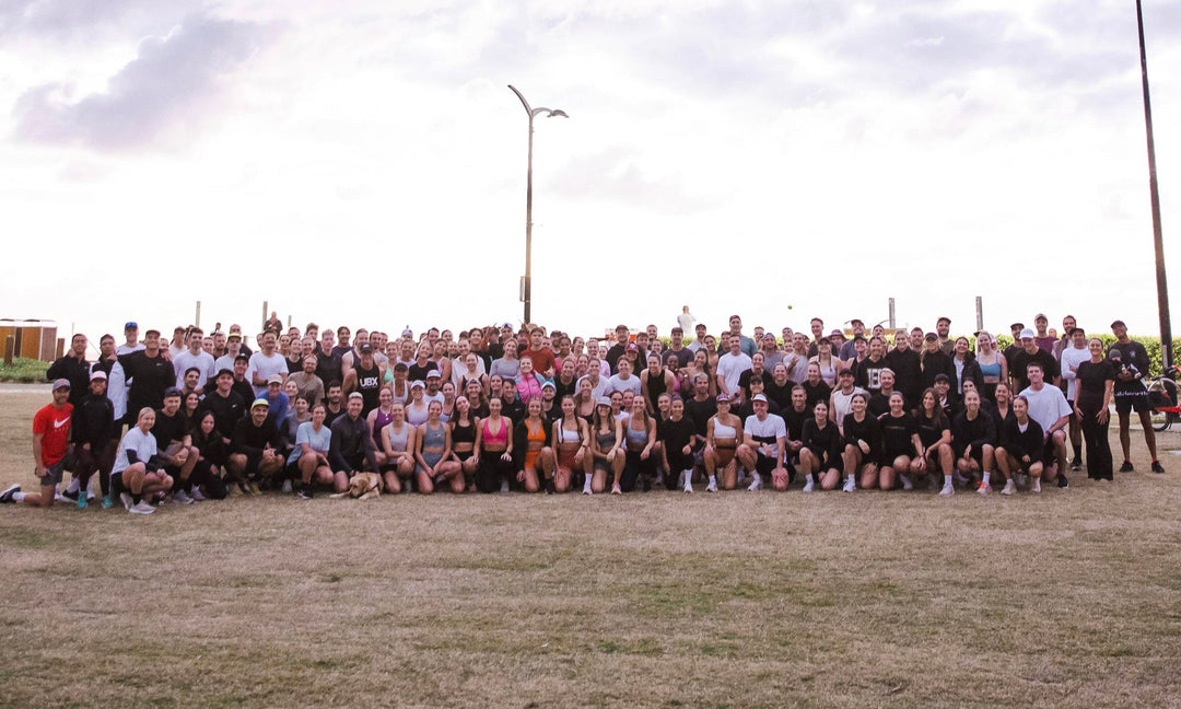 group of people celebrating global run day 2023