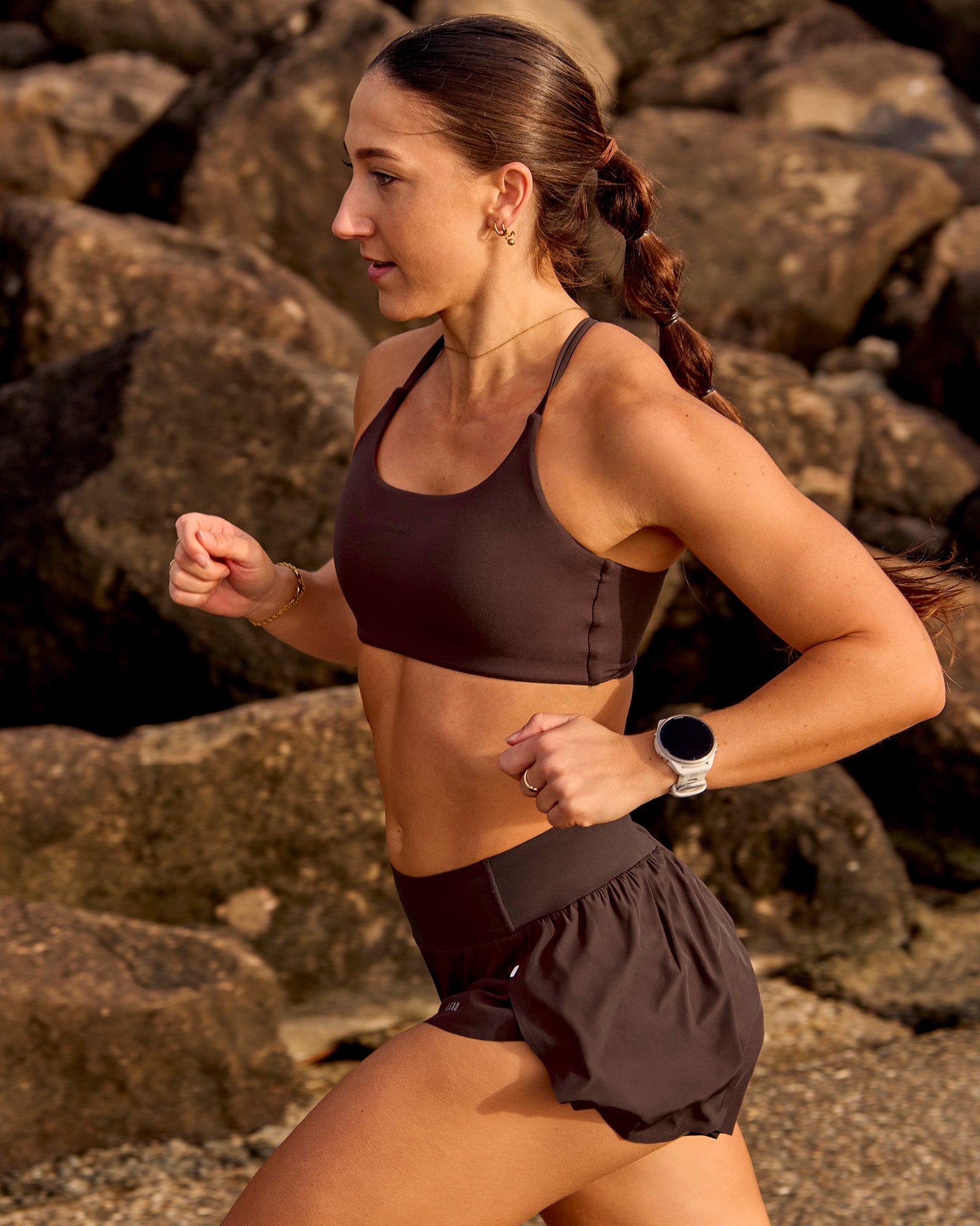 Pacer 3" Run Short - Hot Chocolate