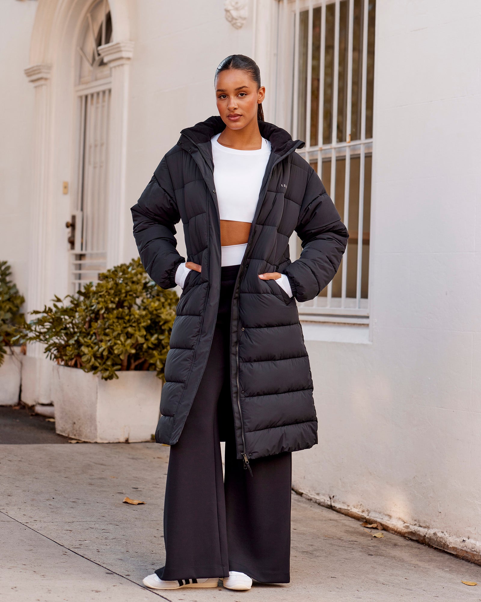 Go-To Puffer Long Jacket - Black