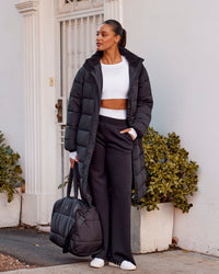 Go-To Puffer Long Jacket - Black