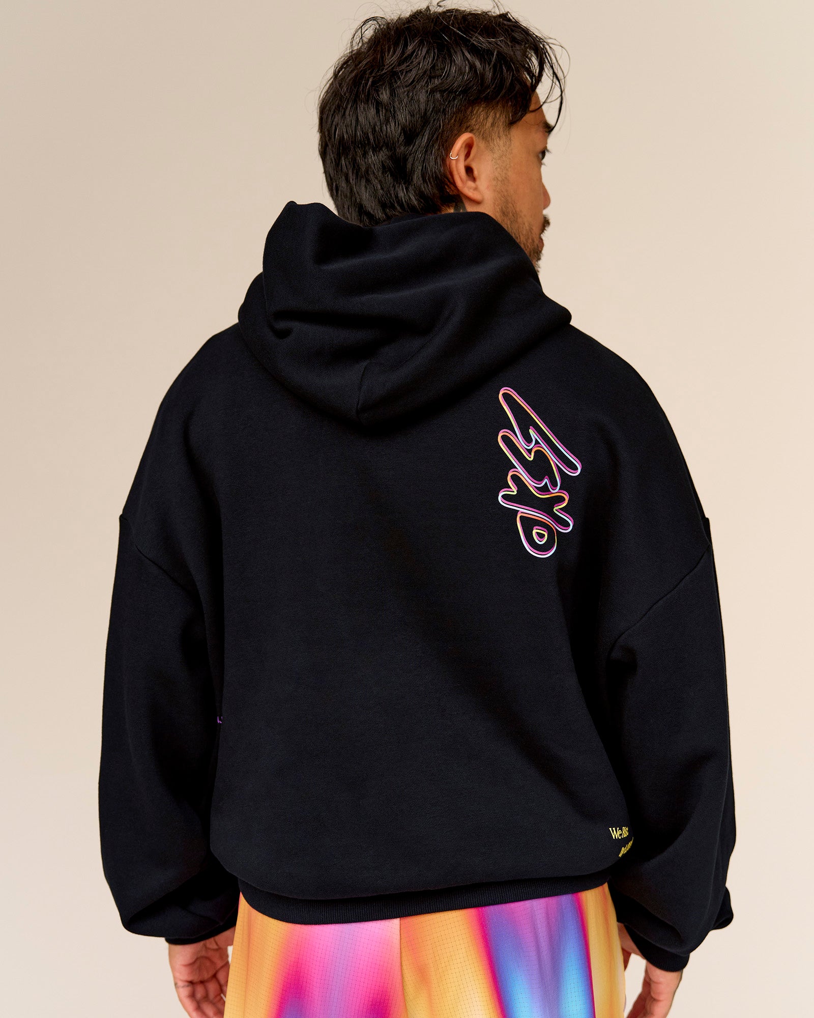 Pride Sticker Boxy Hoodie - Black | LSKD