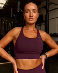 Accelerate Sports Bra - Cherry Lacquer | Thumbnail Index: 0