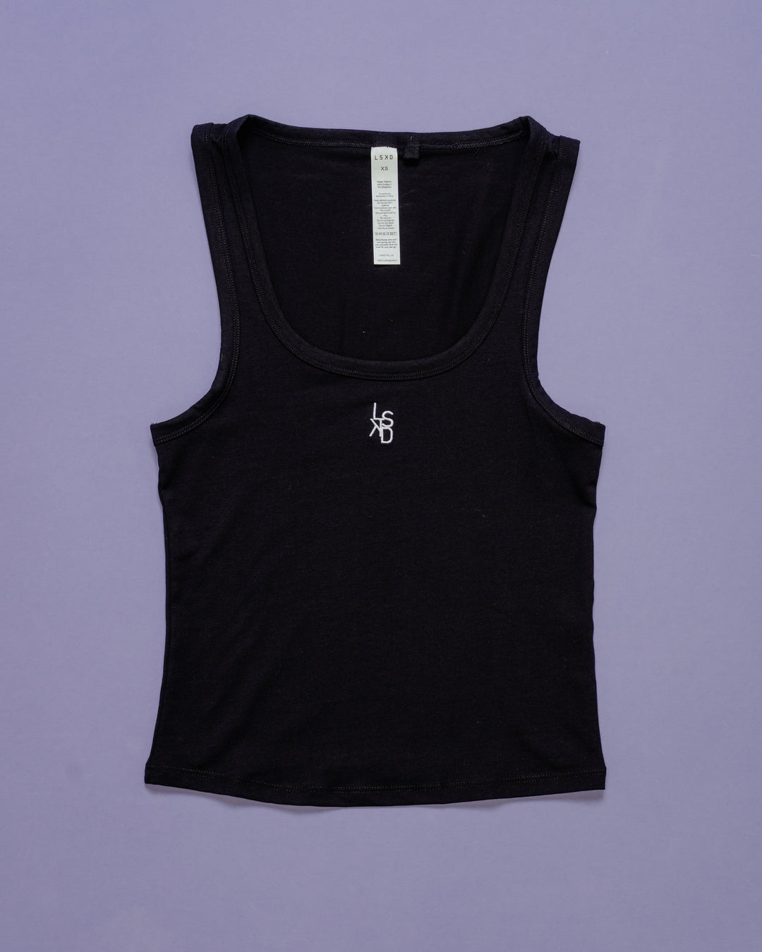 Go-To FLXCotton Scoop Neck Tank - Black-White - view 2