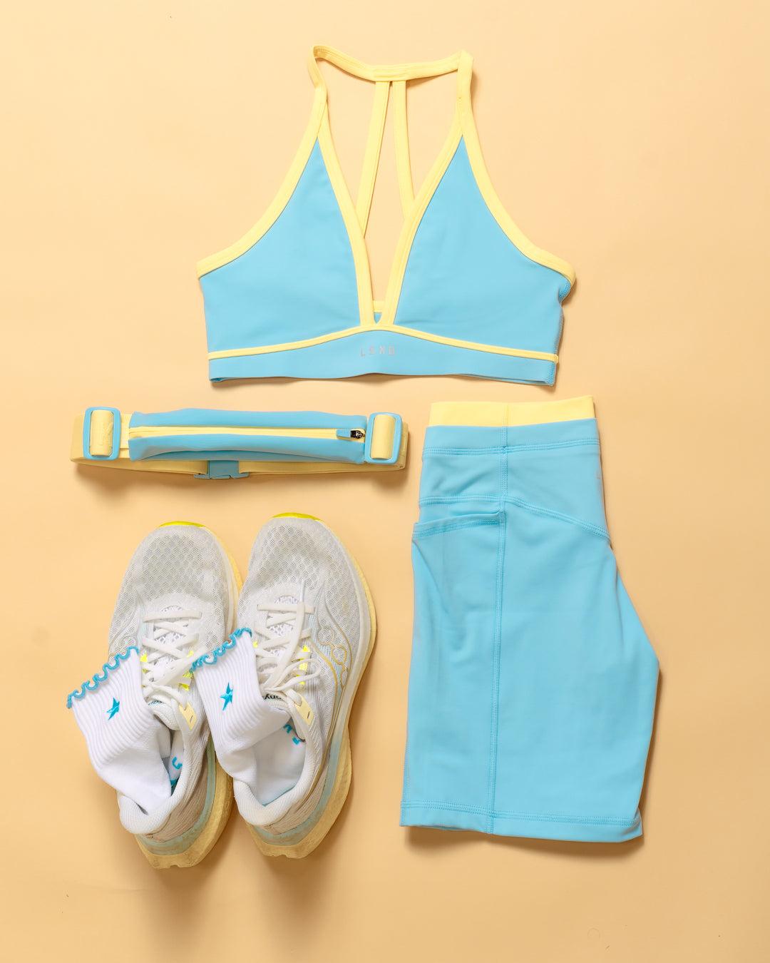 Flatlay Rep Run Belt 2.0 - Baltic Sea-Lemon