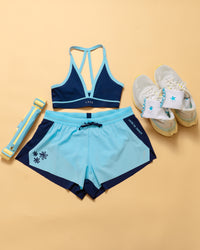 Flat lay Breeze Sports Bra - Future Navy-Baltic Sea