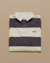 Oversized Rugby Polo - Off White-Grey