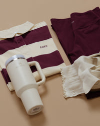 Oversized Rugby Polo - Off White-Cherry