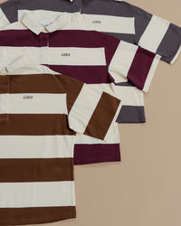 Oversized Rugby Polo - Off White - Brown