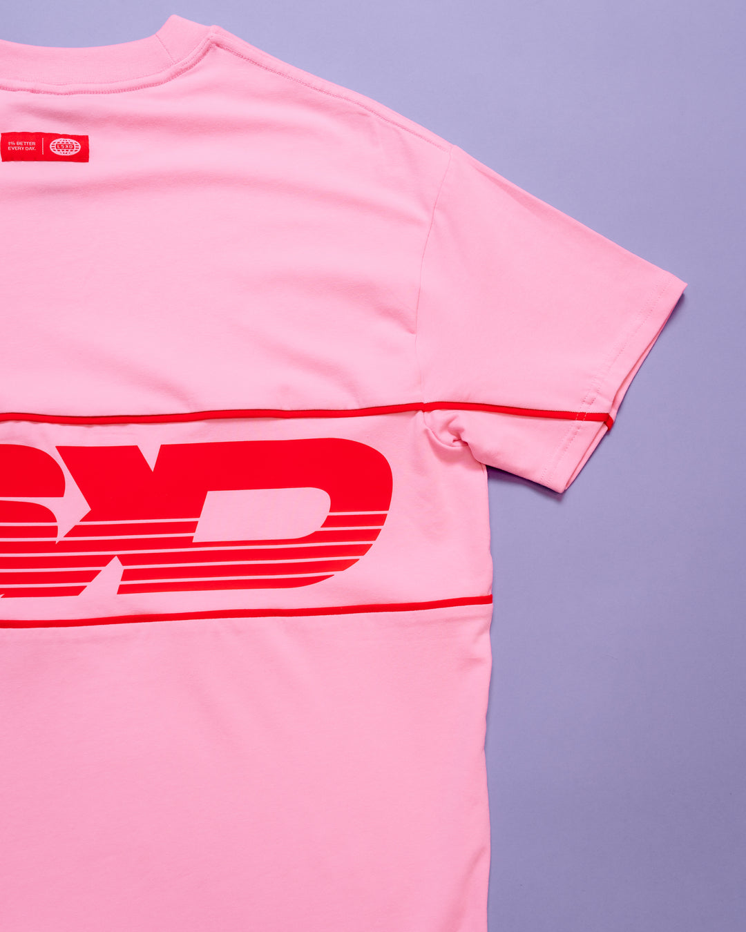 Inline Heavyweight FLXCotton Oversized Tee - Pink Rose-Flame - view 25