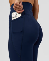 Woman wearing O.G. Fusion Ultra High-Rise Full Length Legging Pockets - Future Navy | Model:Amity| Size:S | Thumbnail Index: 5