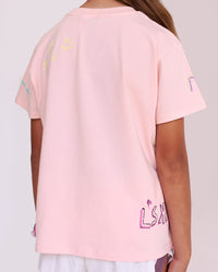 Kid wearing Mother's Day Mini Me Kids FLXCotton Tee  - Marshmallow | Model:Jayla | Size:10