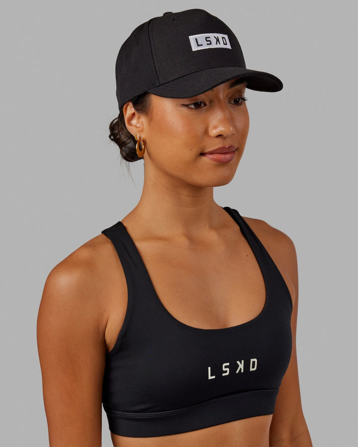 Cornerstone Snapback Cap - Black-White