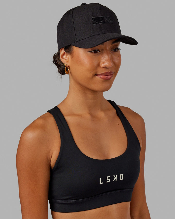 Cornerstone Snapback Cap - Black-Black