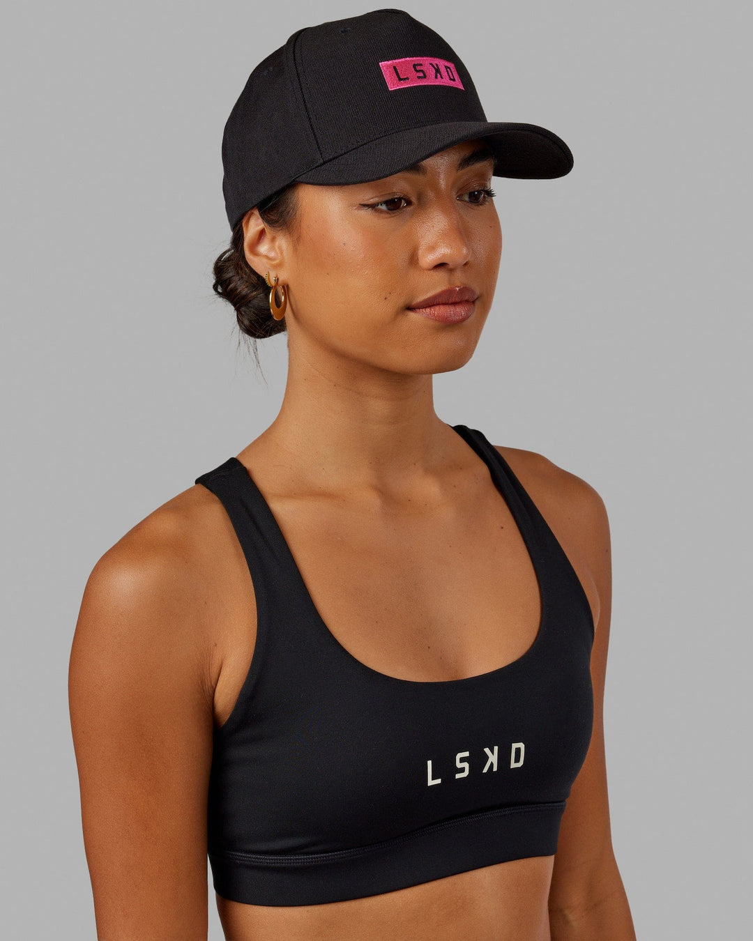 Cornerstone Snapback Cap - Black-Flamingo