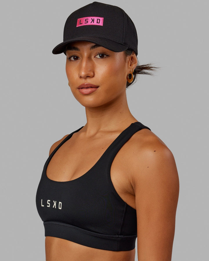 Cornerstone Snapback Cap - Black-Flamingo