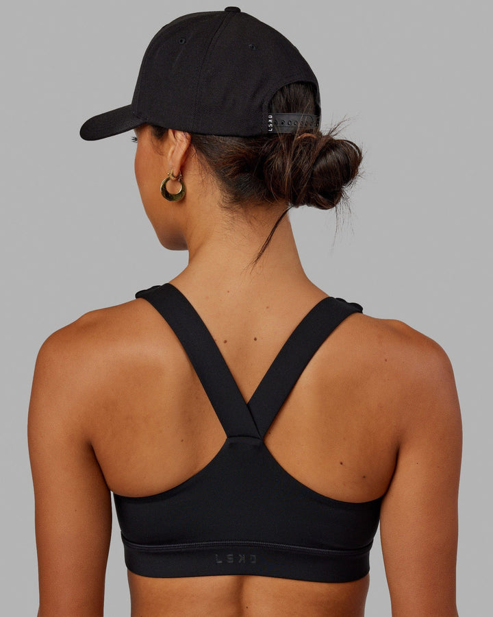 Cornerstone Snapback Cap - Black-Flamingo