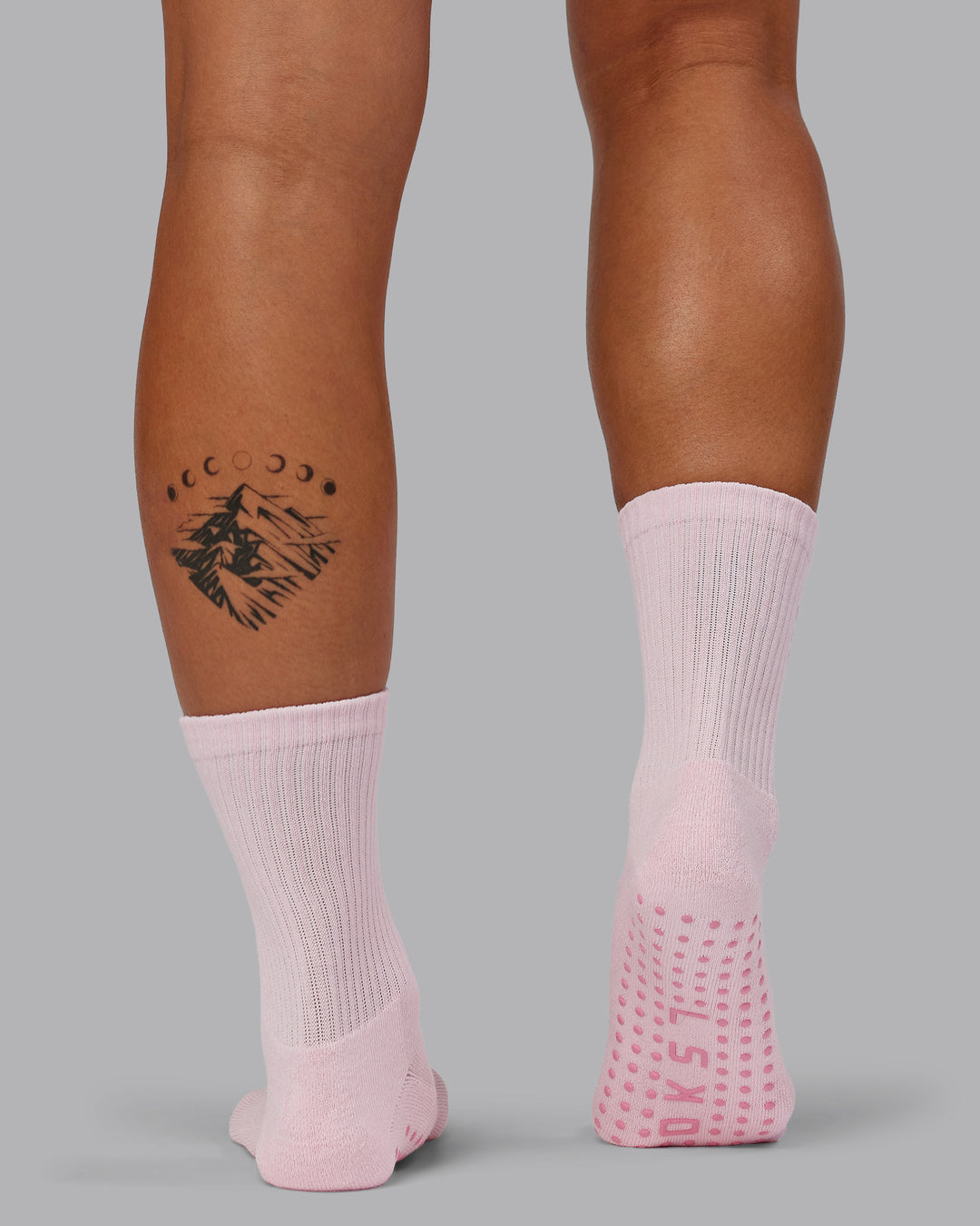 Model wearing Quarter Sock Pack - Candy Pink-Flame | Size:OS