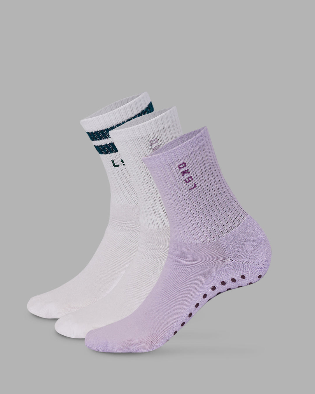 Quarter Sock Pack - Lilac Smoke-Dark Moss