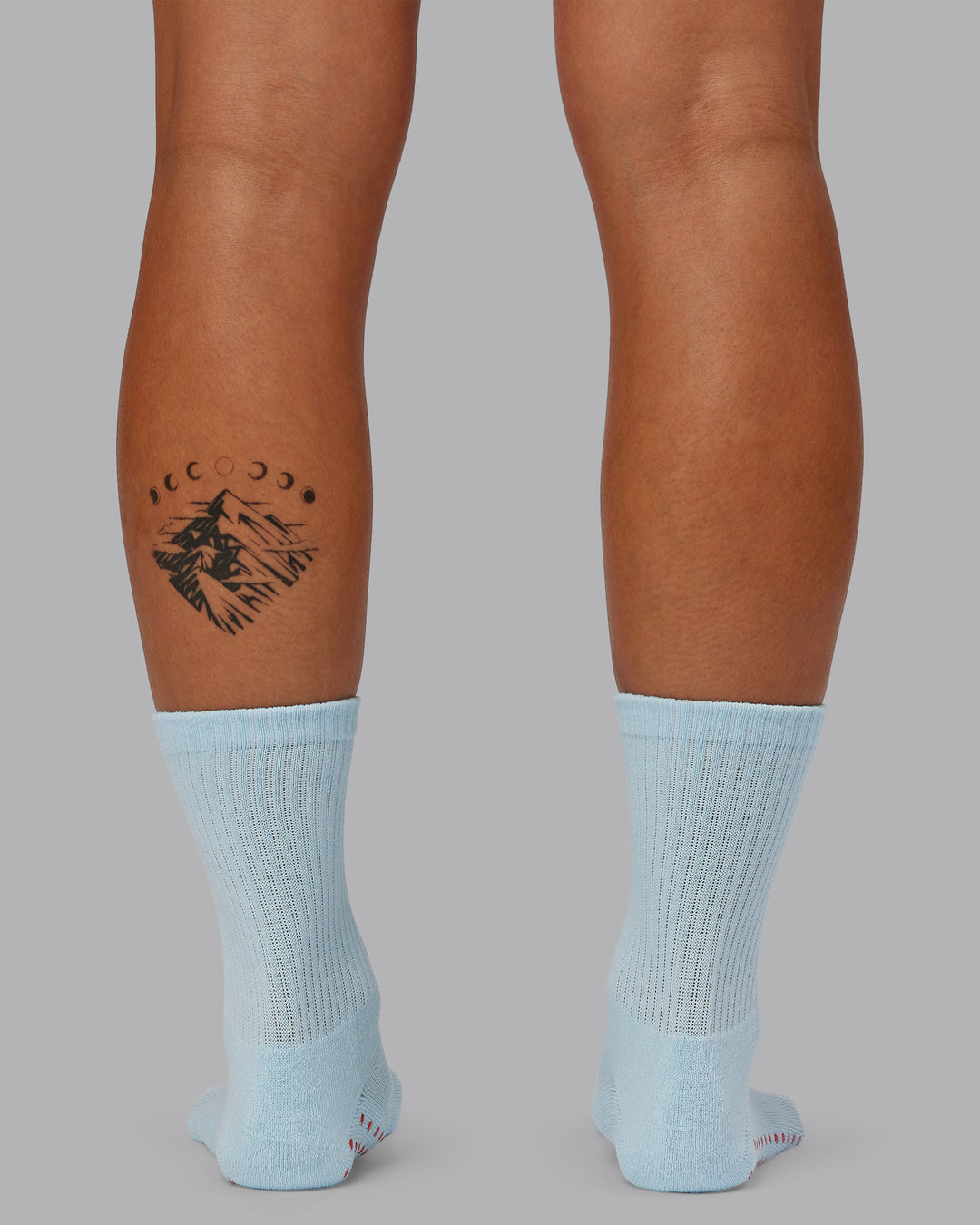 Model wearing Quarter Sock Pack - Light Cyan-Grenadine | Size:OS