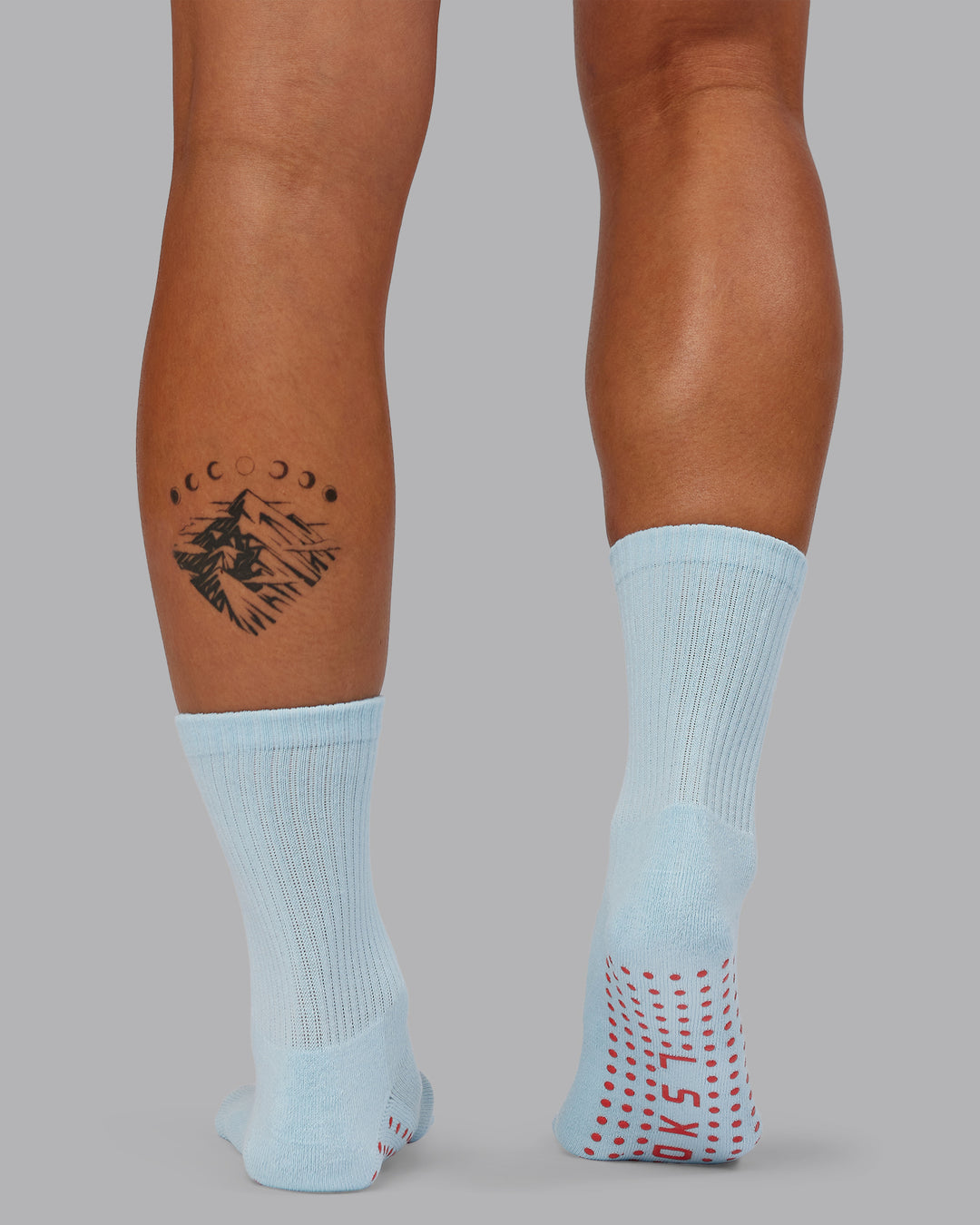 Model wearing Quarter Sock Pack - Light Cyan-Grenadine | Size:OS