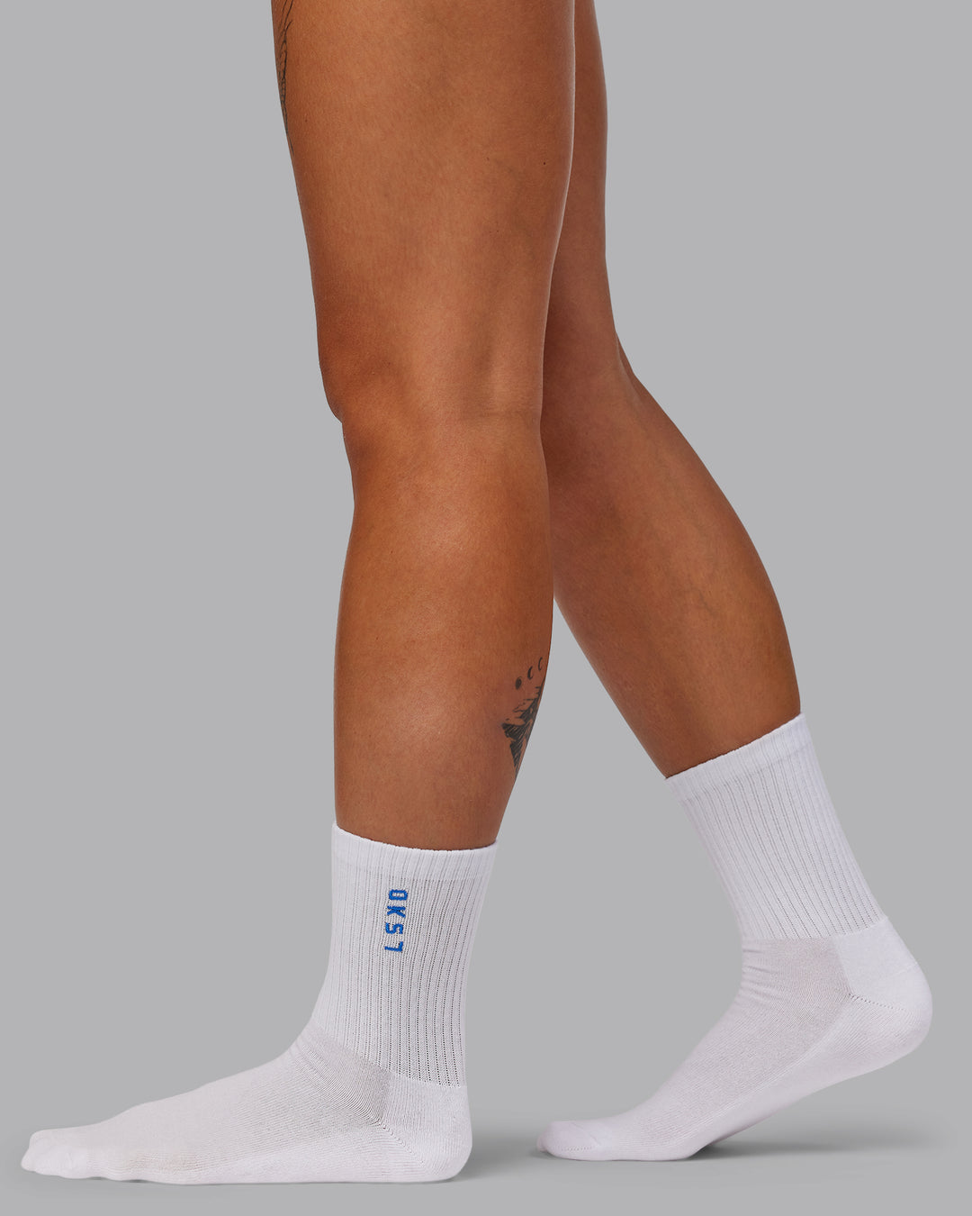 Model wearing Quarter Sock Pack - Light Cyan-Grenadine | Size:OS