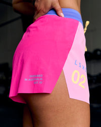 Woman wearing Accelerate 3" High-Rise Running Short - Ultra Pink-Tech Department | Thumbnail Index: 12