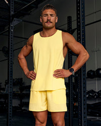 Man wearing Pace Running Tank 3.0  - Lemon | Thumbnail Index: 0