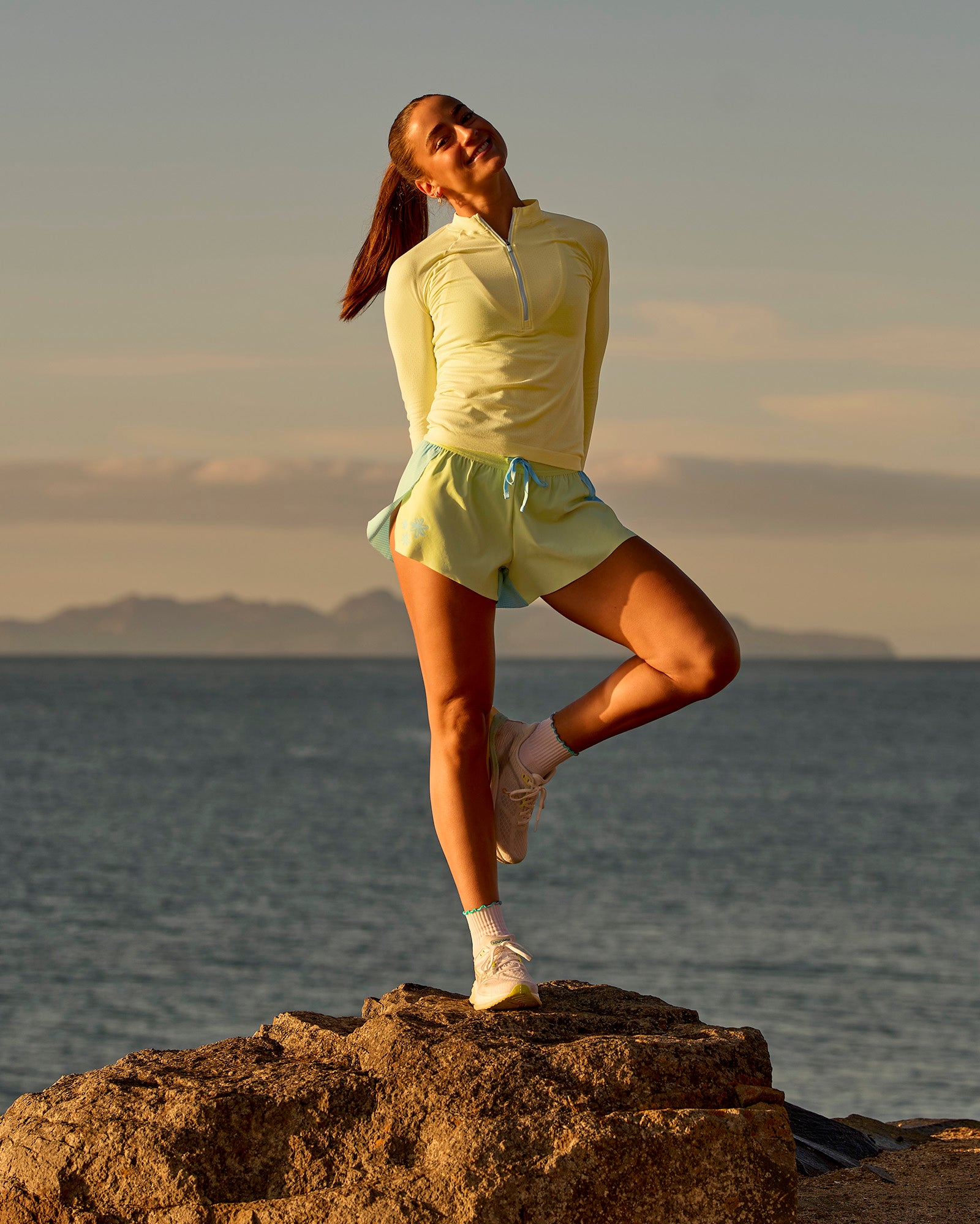 GG AeroFLX+ Long Sleeve Half Zip - Lemon-Baltic Sea | LSKD