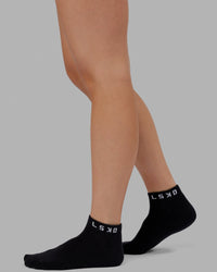 Daily Ankle Socks 3 Pack - Black-White