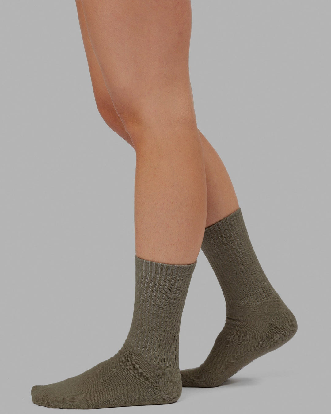 Essential 3 Pack Crew Sock - Khaki/Cream/Red