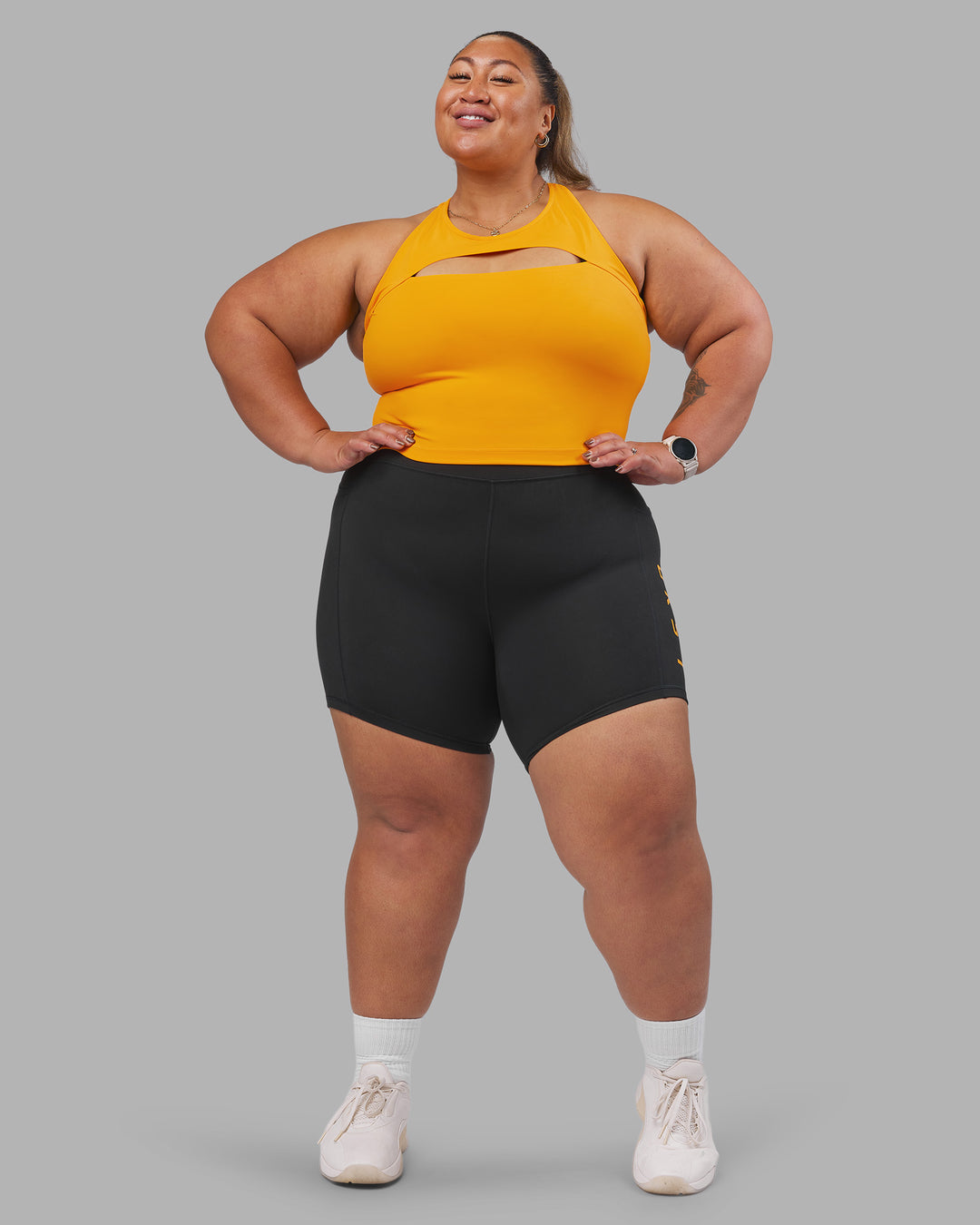 Woman wearing Be Bold Performance Tank - Zinnia | Model:Lilz | Size:3XL